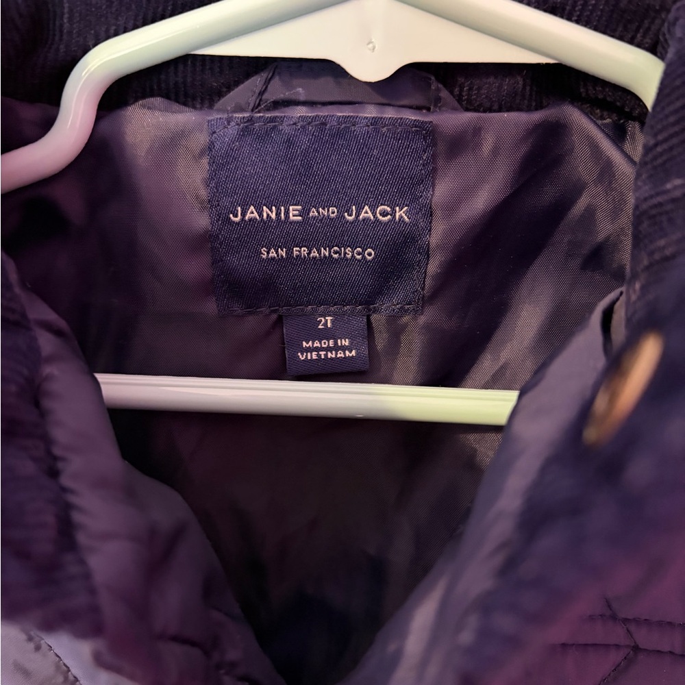 Janie and Jack Dark Navy Quilted Vest - Picture 3 of 4
